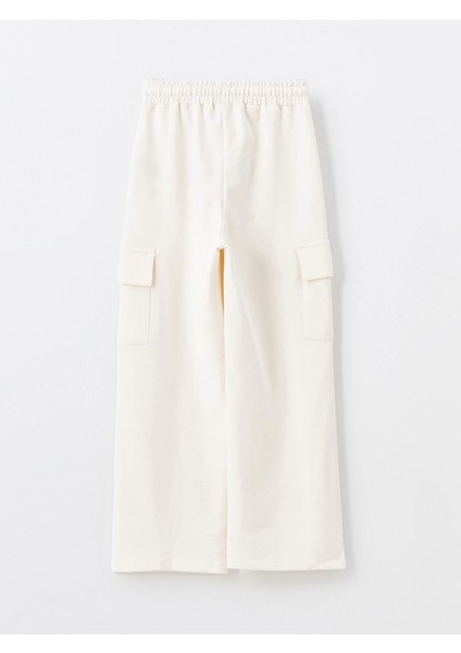 Lcw Kids Ekru Beli Lastikli Kız Çocuk Kalın Jogger Eşofman Altı indirimleri
