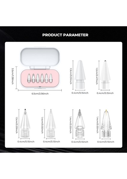 Apple Pencil 2./1. Nesil ve Apple Pencil Pro/usb-C Için iPad Pro/mini/air/10. 11. Nesil Dayanıklı 6 Adet Yedek Uçları ve Çantası fırsatları