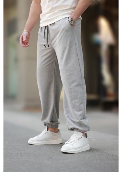 Gri Rahat Kesim Paçası Lastikli Erkek Eşofman Altı E6573 fiyatları