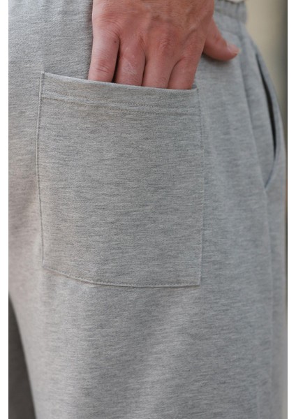Gri Rahat Kesim Paçası Lastikli Erkek Eşofman Altı E6573 fırsatları
