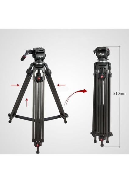Jieyang 0606B 185CM Profesyonel Video Tripod modelleri