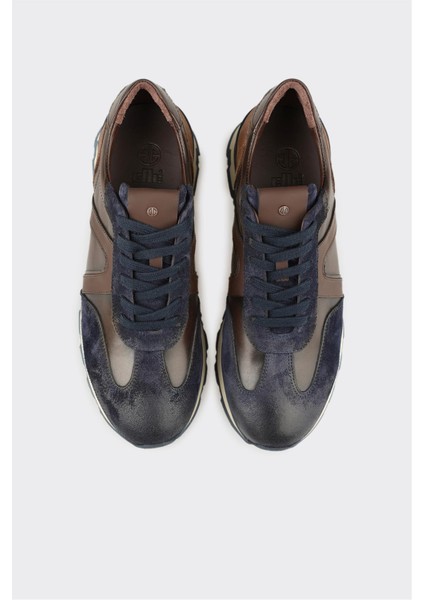 Lacivert Deri Erkek Spor Ayakkabı fırsatları