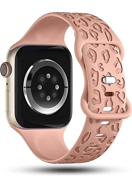Apple Watch 10 42MM – 6 7 8 9 10 Se Uyumlu 38-40-41MM Leopar Desenli 2'li Silikon Kordon Seti indirimleri