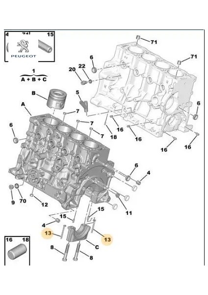 Krank Çivisi J9-306-307-406-PARTNER 2.0hdi