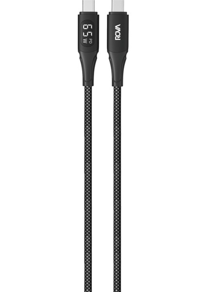 KB224 Type-C To Type-C 65W Hızlı Şarj ve Veri Kablosu – 1.2 Metre, Siyah