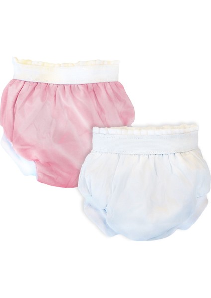 2'li Lüks Alıştırma Külodu 16-22 kg - Beyaz/pembe