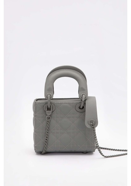 Gri Mini Zincir Aksesuarlı El Çantası fırsatları