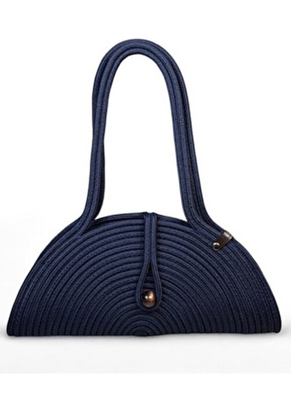 Mia Kadın Hasır Görünümlü Omuz Çantası Doğal Ahşap Boncuk Detaylı Basic Koleksiyon modelleri