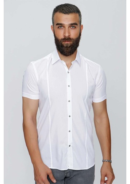 Gk 659 Beyaz Klasik Gömlek modelleri