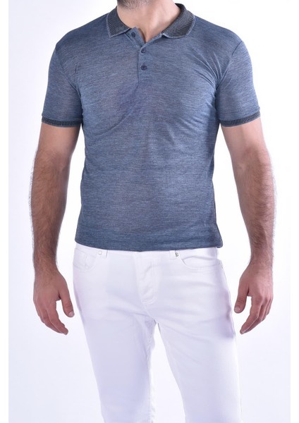 Ts 814 Slim Fit Lacivert Spor T-Shirt