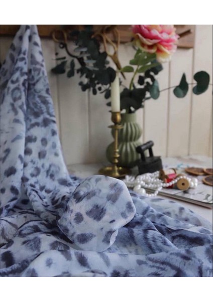 Ake•r Şifon Kumaş Dökümlü Mavi Renkte fiyatları