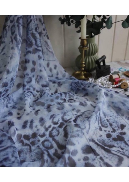 Ake•r Şifon Kumaş Dökümlü Mavi Renkte modelleri