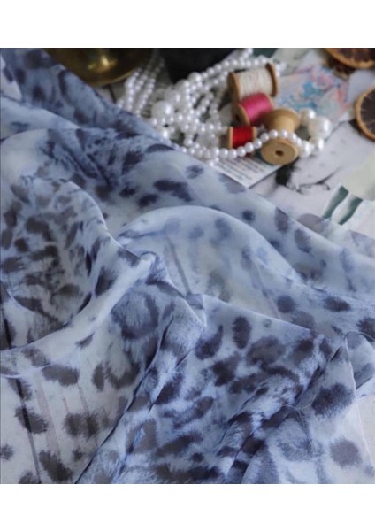 Ake•r Şifon Kumaş Dökümlü Mavi Renkte fırsatları