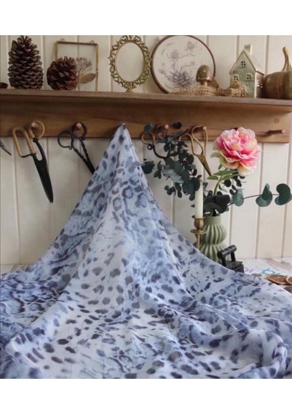 Ake•r Şifon Kumaş Dökümlü Mavi Renkte indirimleri