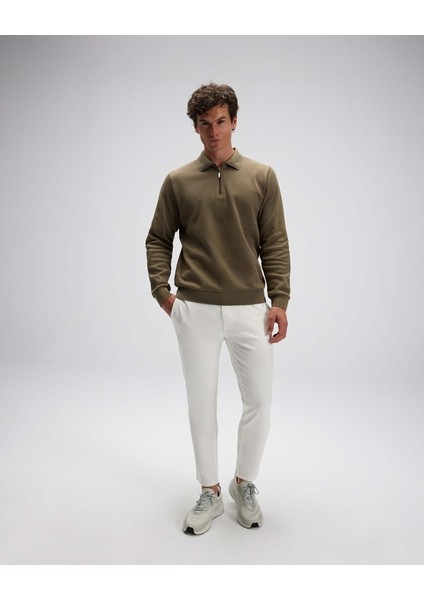 EM602-KH Erkek Haki Yarım Fermuarlı Polo Sweat indirimleri
