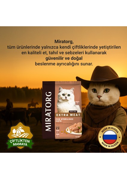 Extra Meat Sterilised Tavuk Etli Kısırlaştırılmış Kedi Maması 2,1 kg fiyatları