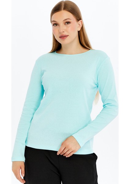 Kadın Uzun Kollu Bisiklet Yaka Tişört fiyatları