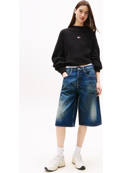 Kadın Yarım Balıkçı Yaka Pamuklu Triko Kazak – Siyah modelleri