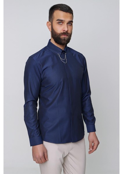 Gk 629 Lacivert Klasik Gömlek fırsatları