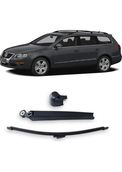 Volkswagen Passat Variant B6 2006-2011 Arka Cam Silecek Kolu ve Süpürgesi Kapak Takım 6Q6955707C