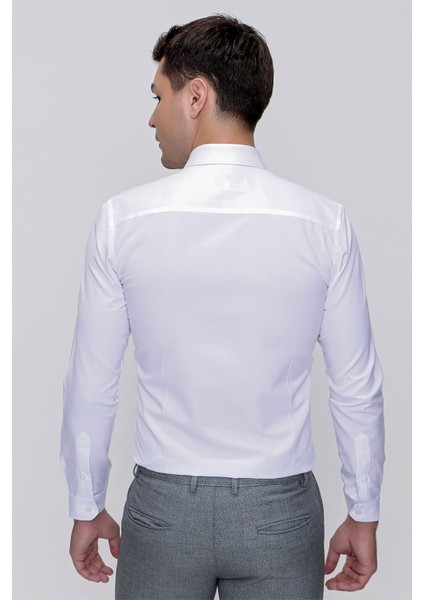 Gk 626 Beyaz Klasik Gömlek modelleri