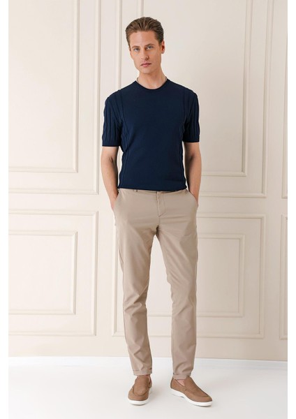 Slim Fit Bisiklet Yaka Kısa Kol Lacivert Triko Tr 869 modelleri