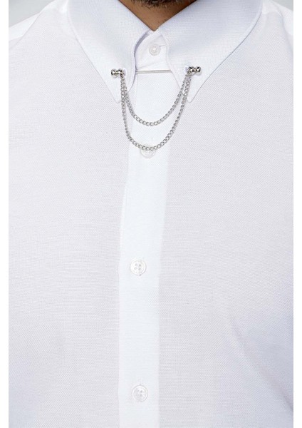 Gk 646 Beyaz Klasik Gömlek fırsatları