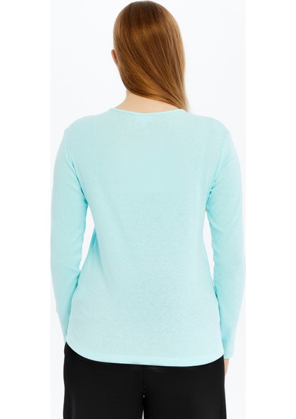 Kadın Uzun Kollu Bisiklet Yaka Tişört indirimleri