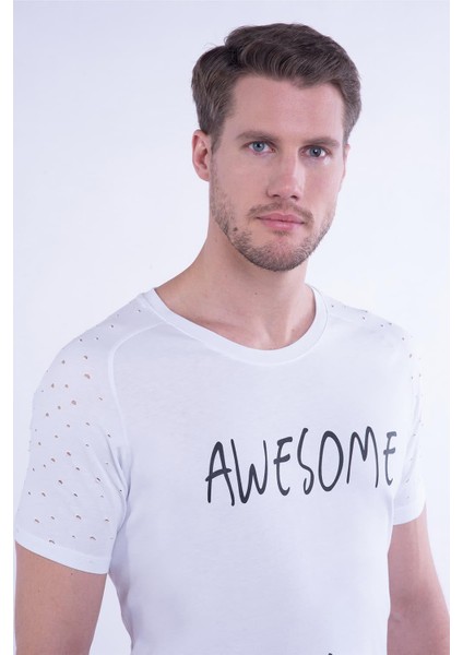 Ts 788 T -Shırt Beyaz Spor T-Shirt