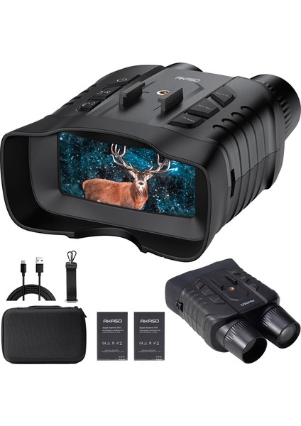 SEEMOR-200 4K Tam Renkli Video Kayıt Özellikli Gece Görüş Dürbünü, 3'' Ekran, Aı-Isp Teknolojisi ile 3280 Ft Görüntüleme ARALIĞI,16X Dijital Zoom, app kontrollü