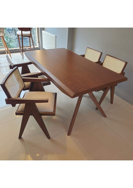 Bianca Ahşap Dikdörtgen Modern Masa Takımı fiyatları