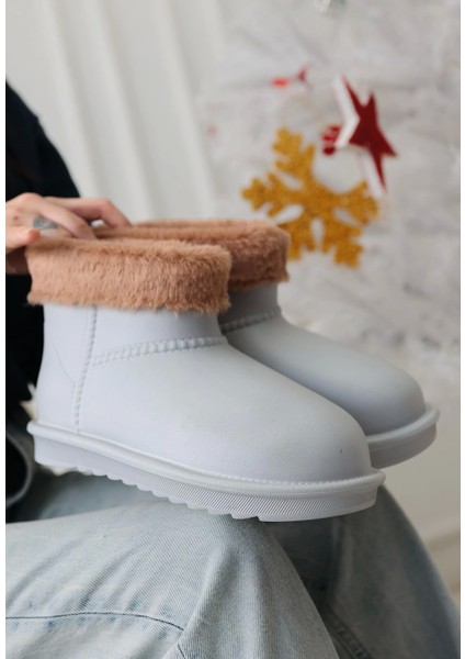 Mordi Gri Oval Burunlu Su Geçirmez Içi Kürklü Bot fiyatları