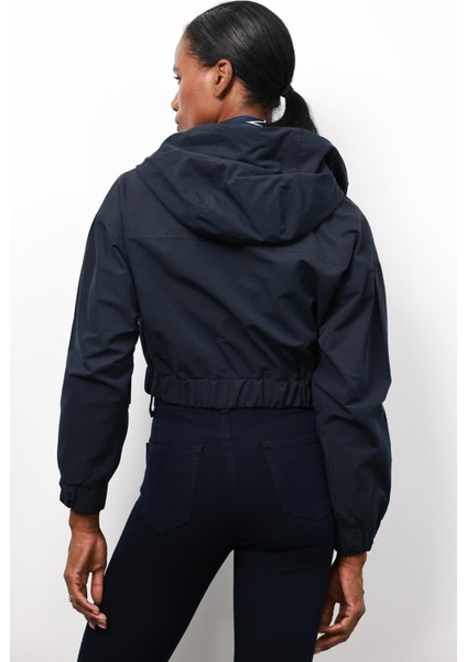 Lacivert Kapüşonlu Bomber Ceket 5089