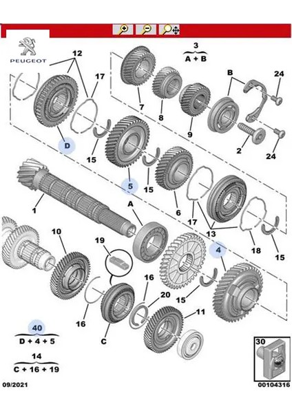 1/2 Senkromeç+ 1.ve 2.vites Dişlisi Boxer Iii-Ducato DW12RUE /mlgu