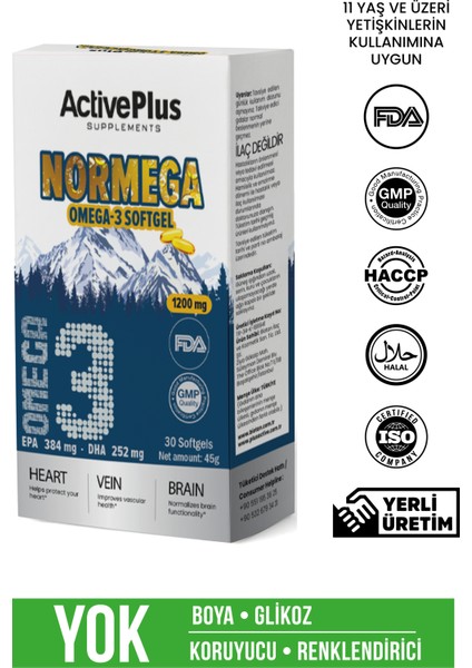 Normega Omega-3 30 Kapsül