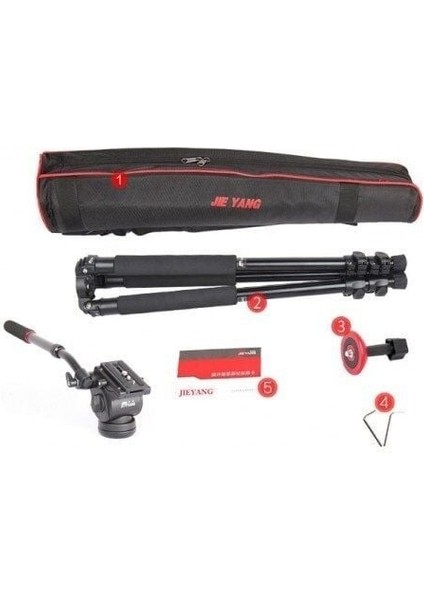 Jieyang JY0509D 165CM Çantalı Video Tripod fiyatları