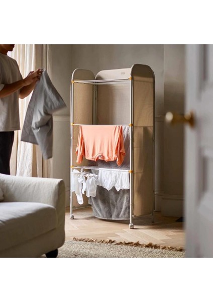 Eclipse 3 Katlı Çamaşır Kurutma Askısı-Ekru indirimleri