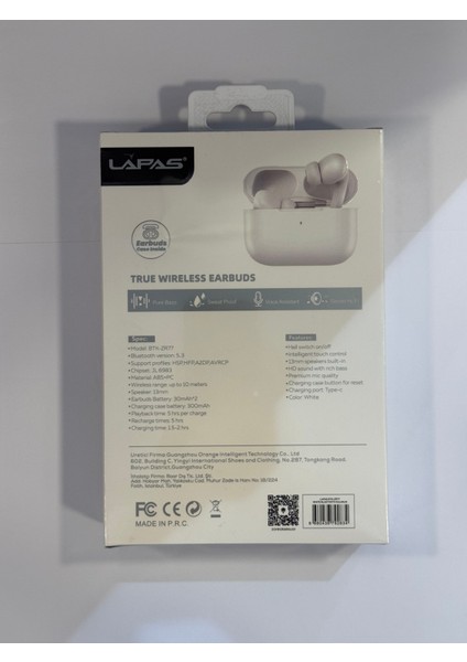 Lapas BTK-ZR77 Hd Ses Kaliteli Tws Kulak Içi Bluetooth V5.3 Kulaklık fiyatları