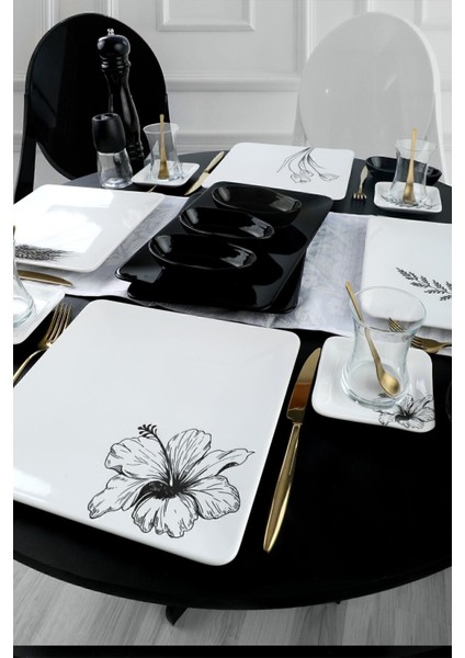 Florine Desenli Parlak Seramik Kahvaltı Takımı 20 Parça 4 Kişilik, Mikrodalga ve Bulaşık Makinesi Uyumlu indirimleri