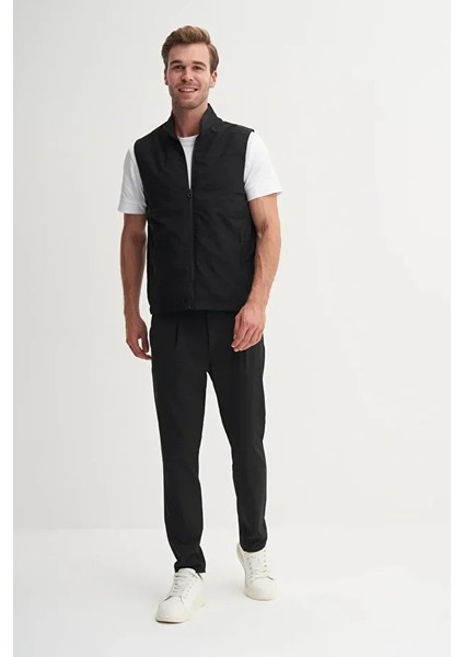 Regular Fit Baharlık Crinkle Kumaş YELEK-13285