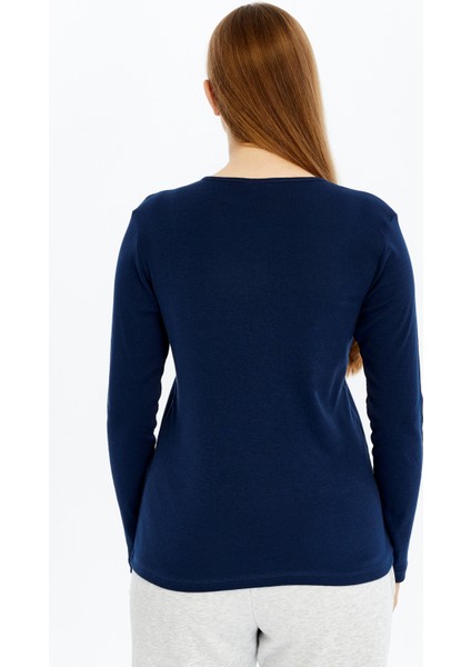 Kadın Uzun Kollu Bisiklet Yaka Tişört indirimleri