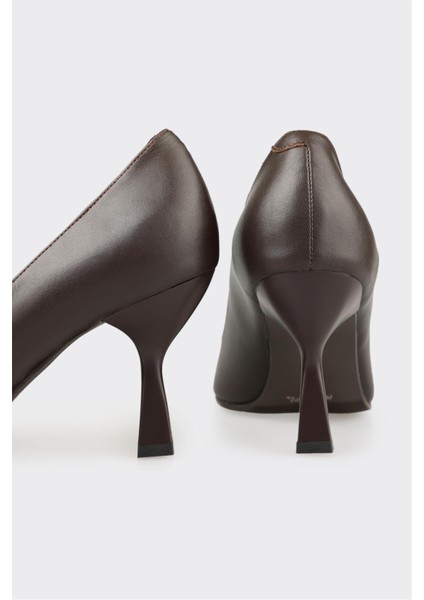 Kahve Deri Kadın Stiletto fırsatları