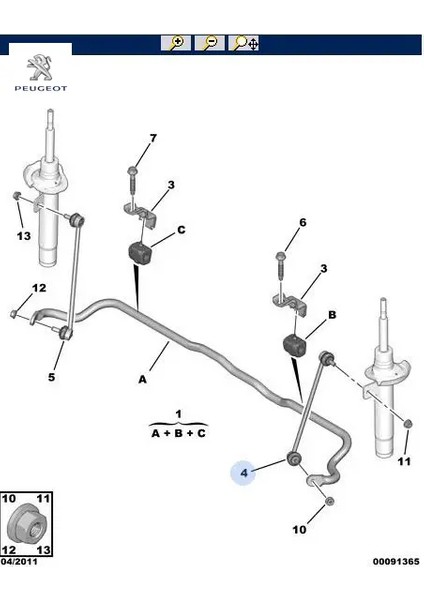 Viraj Demir Aski Kolu Sağ/sol 206-206+ 08>