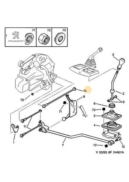 Vites Çubuğu 106-PARTNER TU5JP/DW8/DW10TD