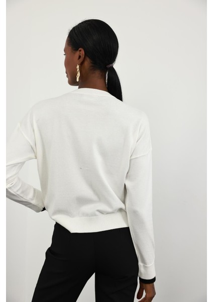 Ekru Kol Biyeli Basic Hırka 241040 indirimleri