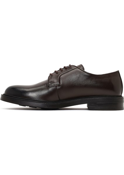 Erkek Kahverengi Bağcıklı Deri Casual Ayakkabı 25WFD724418 fiyatları