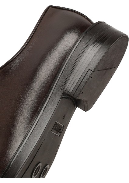 Erkek Kahverengi Bağcıklı Deri Casual Ayakkabı 25WFD724418