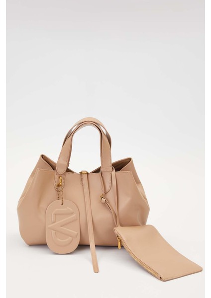 Kahve Cüzdan Detaylı El Çantası