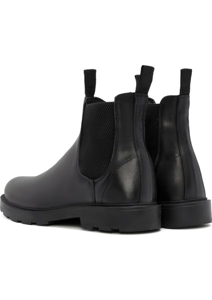 Erkek Siyah Deri Chelsea Bot 25WFD680118