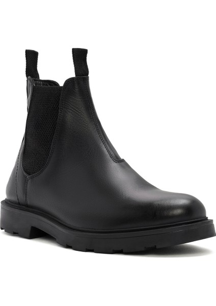 Erkek Siyah Deri Chelsea Bot 25WFD680118